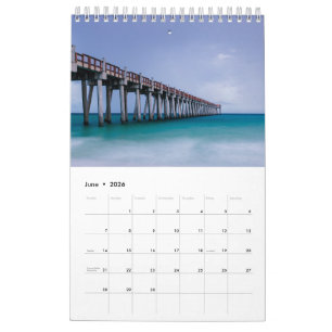 Calendário Presente de Fotografia no Oceano Themed Beach