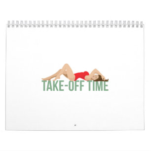 Calendário Presente de Garota Pin-Up de Arte Nariz de Aeronav