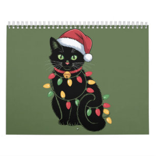 Calendário Presente de Gatinho de Natal para Amante de Gato P
