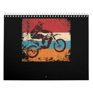 Calendário Presente De Motocross legal Vintage Para Motocross