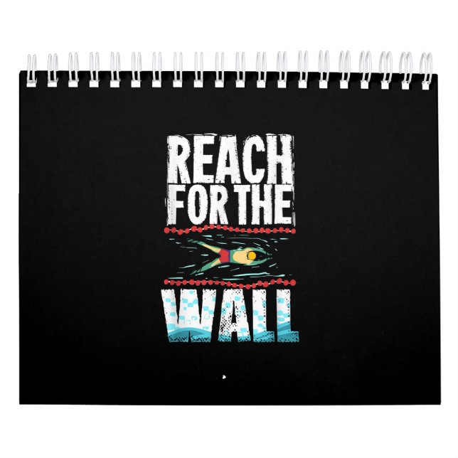 Calendário Presente de Natação Engraçado Atleta de Nadação (Capa)