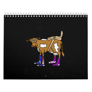 Calendário Presente De Vaca Engraçado De Motocicleta Para Bi