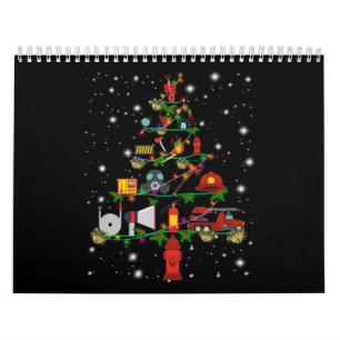 Calendário Presente do Bombeiro Feliz Natal para os Bombeiro