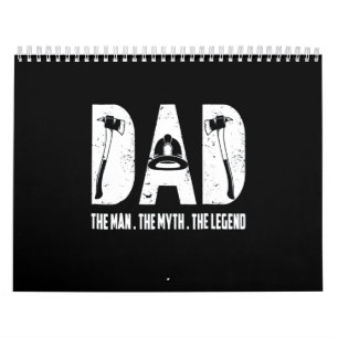 Calendário Presente do Bombeiro Homem O Mito A Lenda