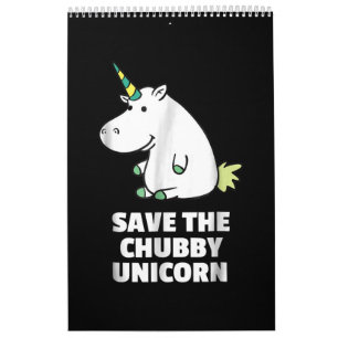 Calendário Presente do Hippo Lover  Chubby Unicorn Hippo  Cut