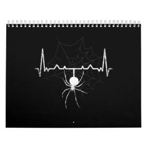 Calendário Presente do Spider Web Heartbeat Cobweb Spider
