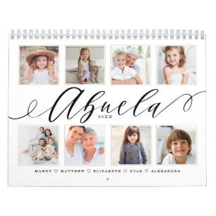 Calendário Presente para Abuela Fotografias Familiares Para