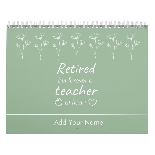 Calendário Presente para aposentadoria personalizada de profe (Capa)