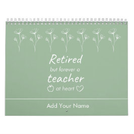 Calendário Presente para aposentadoria personalizada de profe