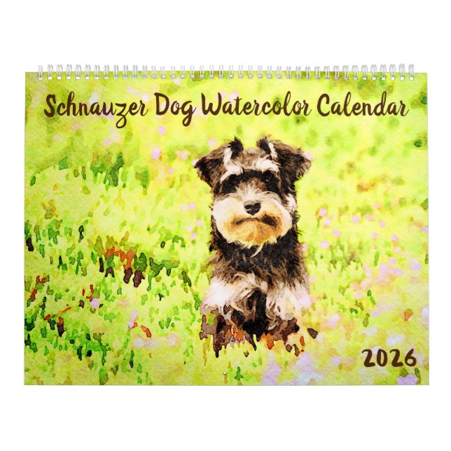 Calendário Presente para Mãe Dona de Miniature Schnauzer 2026 (Capa)