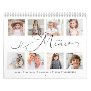 Calendário Presente para Mimi  Fotos da família netos