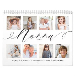 Calendário Presente para Nonna Fotografias Familiares Para