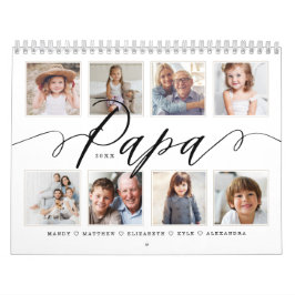 Calendário Presente para Papai| Fotos da família netos
