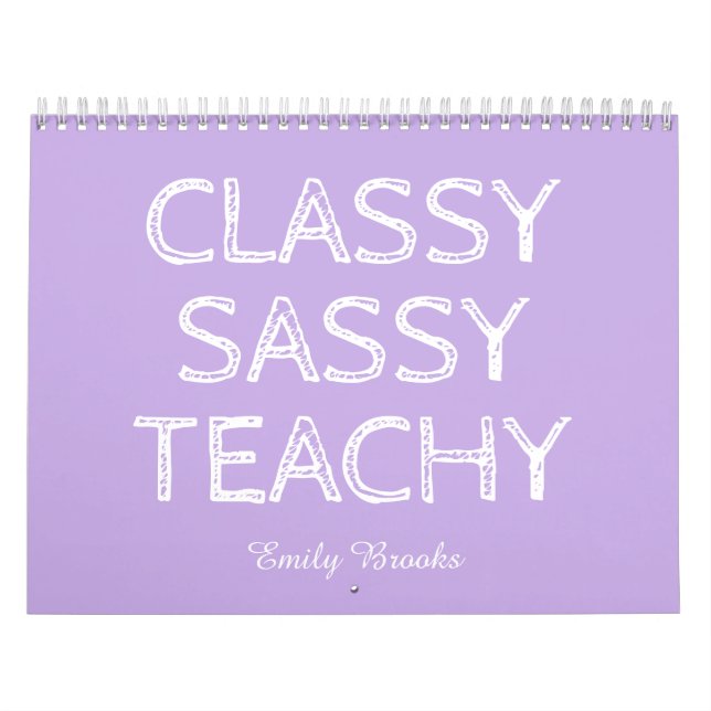 Calendário Presente Personalizado Roxo para Professores (Capa)