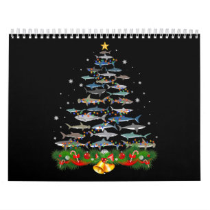 Calendário Presentes De Tubarões De Natal De Tubarão