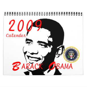 Calendário Presidente Barack Obama 2009 comemorativo