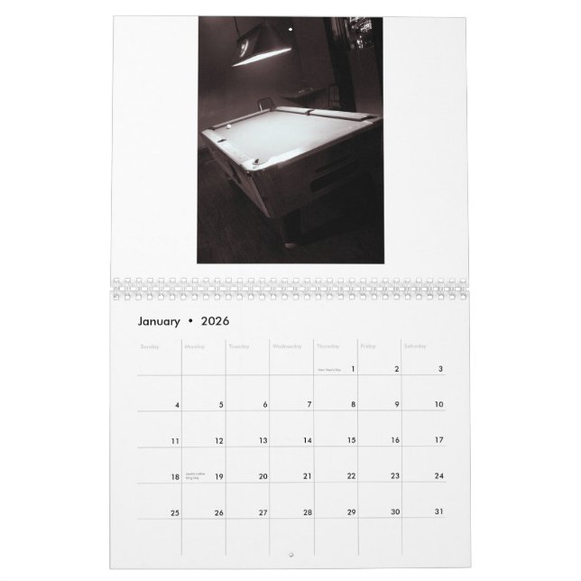 Calendário Preto e branco, fotografias por Sabri… (Jan 2026)