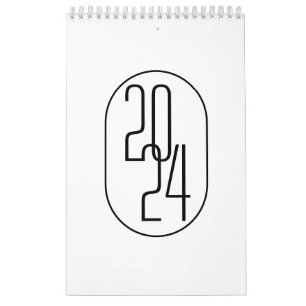 Calendário Preto e branco minimalista