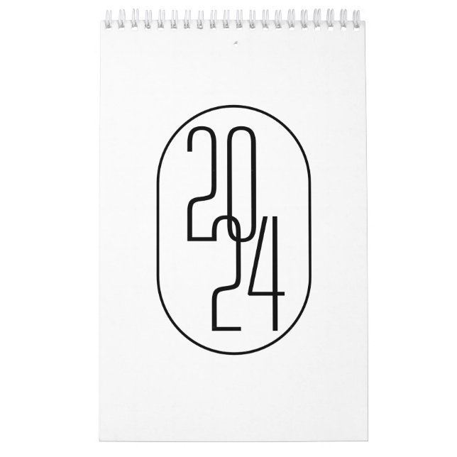 Calendário Preto e branco minimalista (Capa)