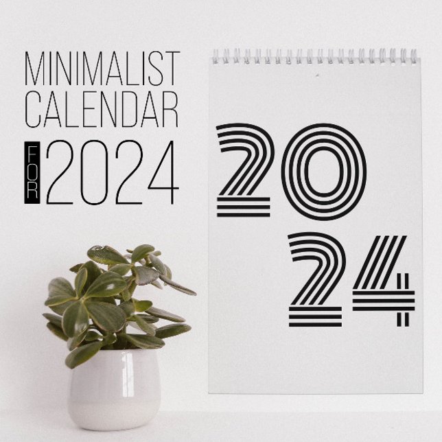 Calendário preto e branco minimalista (Criador carregado)