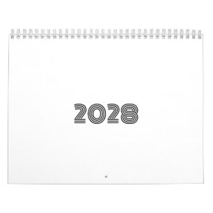 Calendário Preto e Branco minimalistas