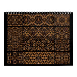 Calendário Preto e Bronze