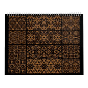 Calendário Preto e Bronze