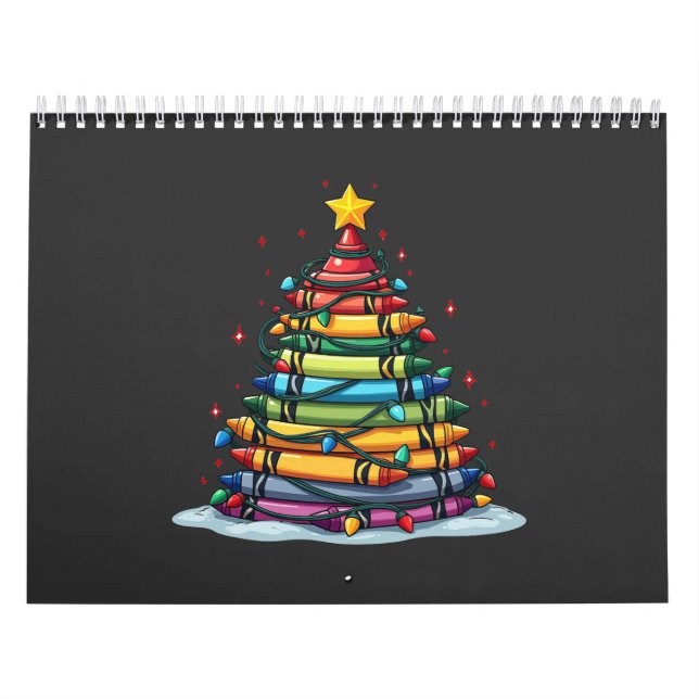 Calendário Professor de Árvore de Natal Crayon Xmas (Capa)