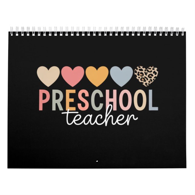 Calendário Professor Pré-Escola Volta às Aulas  (Capa)