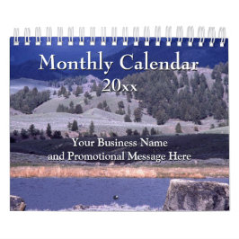 Calendário Promocional Mensal Logotipo Corporativo Presente C