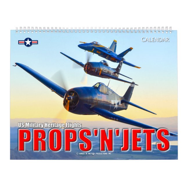 Calendário PROPS'N'JETS - Voos do Patrimônio Militar dos EUA (Capa)