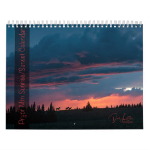 Calendário Pryor Mountain Sunrise e Sunset