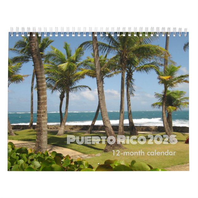 Calendário Puerto Rico 12 Months Calendar 2026 (Capa)