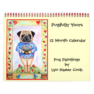 Calendário Pug Original Art Calendar