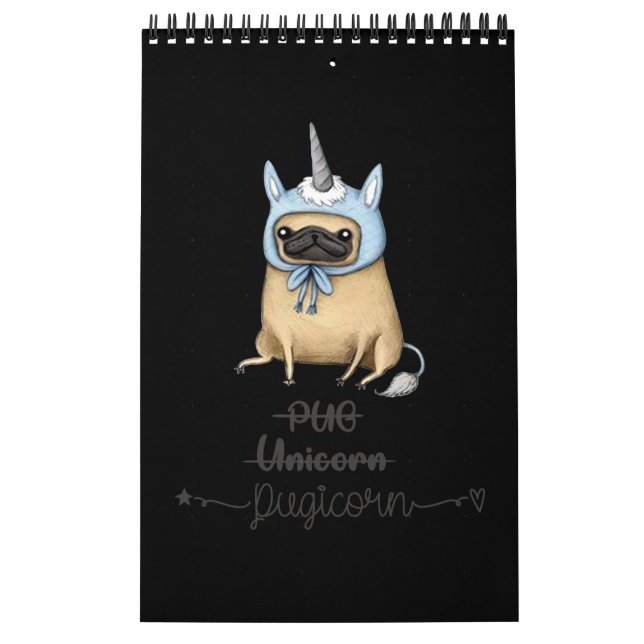 Calendário Pug unicorn Equal PUGICORN (Capa)
