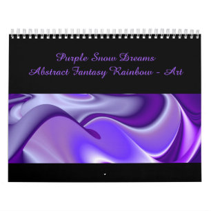 Calendário Purple Snow Dreams - Abstract Fantasy-Art