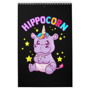 Calendário Púrpura Hipopótamo Hipopótamo Lover