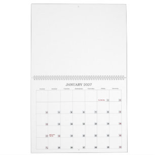 Calendário Quadrados Clássicos Personalizados 28 cm x 36 cm