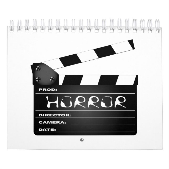Calendário Quadro de apresentação de filmes horrorosos (Capa)