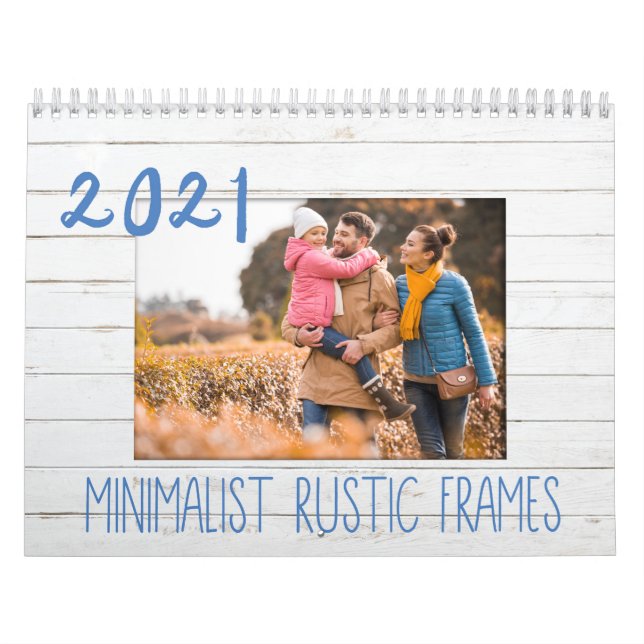 Calendário Quadros de Fotos Russas Personalizadas Minimalista (Capa)