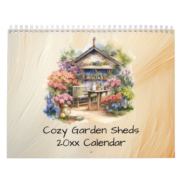 Calendário Quaint Cozy Garden Sheets com Flores Patios (Capa)
