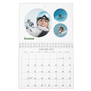 Calendário que celebra diversão, amigos, familiare