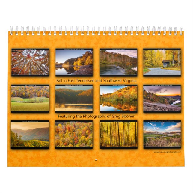 Calendário Queda em Tennessee do leste e em sudoeste Virgínia (Capa)