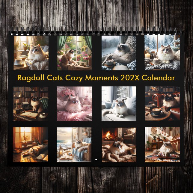 Calendário Ragdoll Cats Cozy Moments 202X Calendar (Criador carregado)