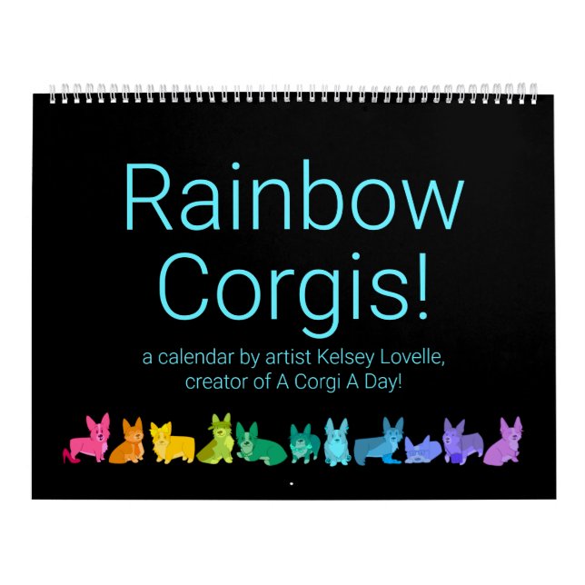 Calendário Rainbow Corgis! (Capa)