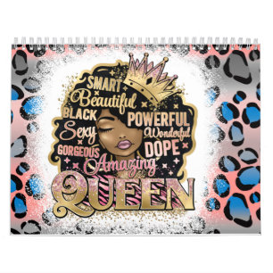 Calendário Rainha Negra Melanina Mulher Marrom Pele Sista Mag