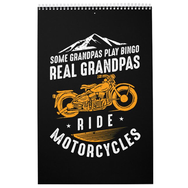 Calendário Real Grandpas Andam Motocicletas Presentes Para Bi (Capa)