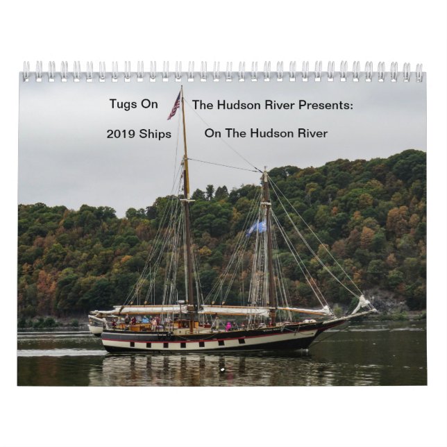 Calendário Reboquees no Rio Hudson 2019 navios (Capa)
