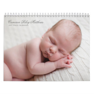 Calendário Recém-Nascido Personalizado Adicione Seu Próprio B