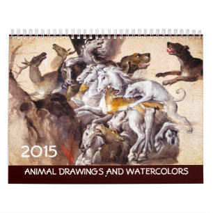 Calendário RECOLHA DE ARTES FINAS/Desenhos de animais 2015